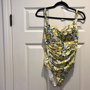 Lemon Print One Piece Swimsuit